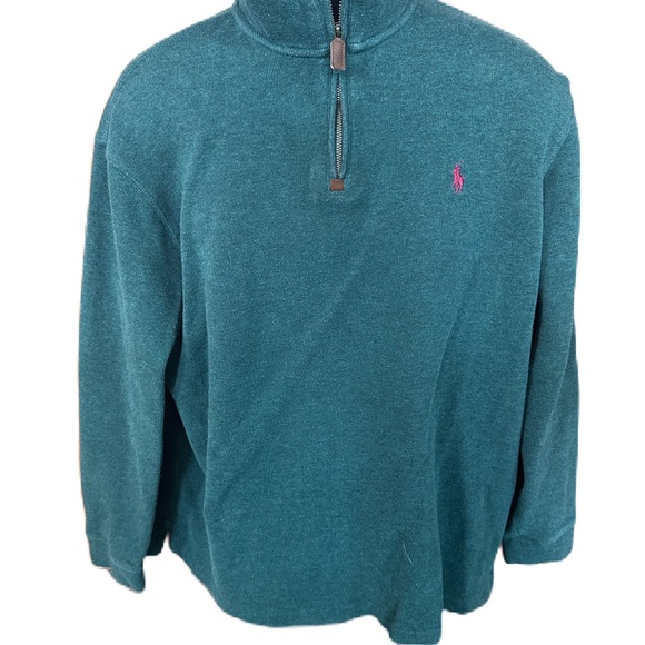 Polo Ralph Lauren Men’s Quarter Zip Dark Green Sweater. Size XL - Picture 1 of 7